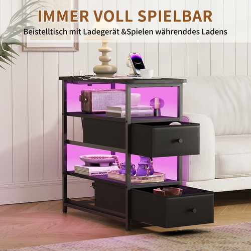 Nachttisch mit ladefunktion - nachttisch,