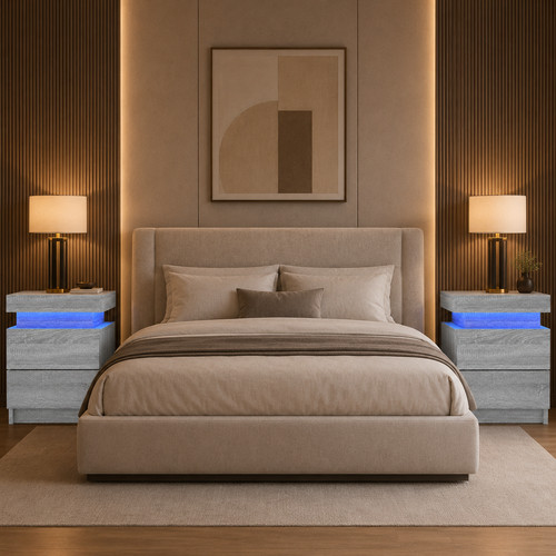 2er set nachttisch - 2er, led
