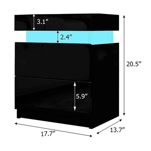 Nachttisch led hochglanz mit - mit, 2